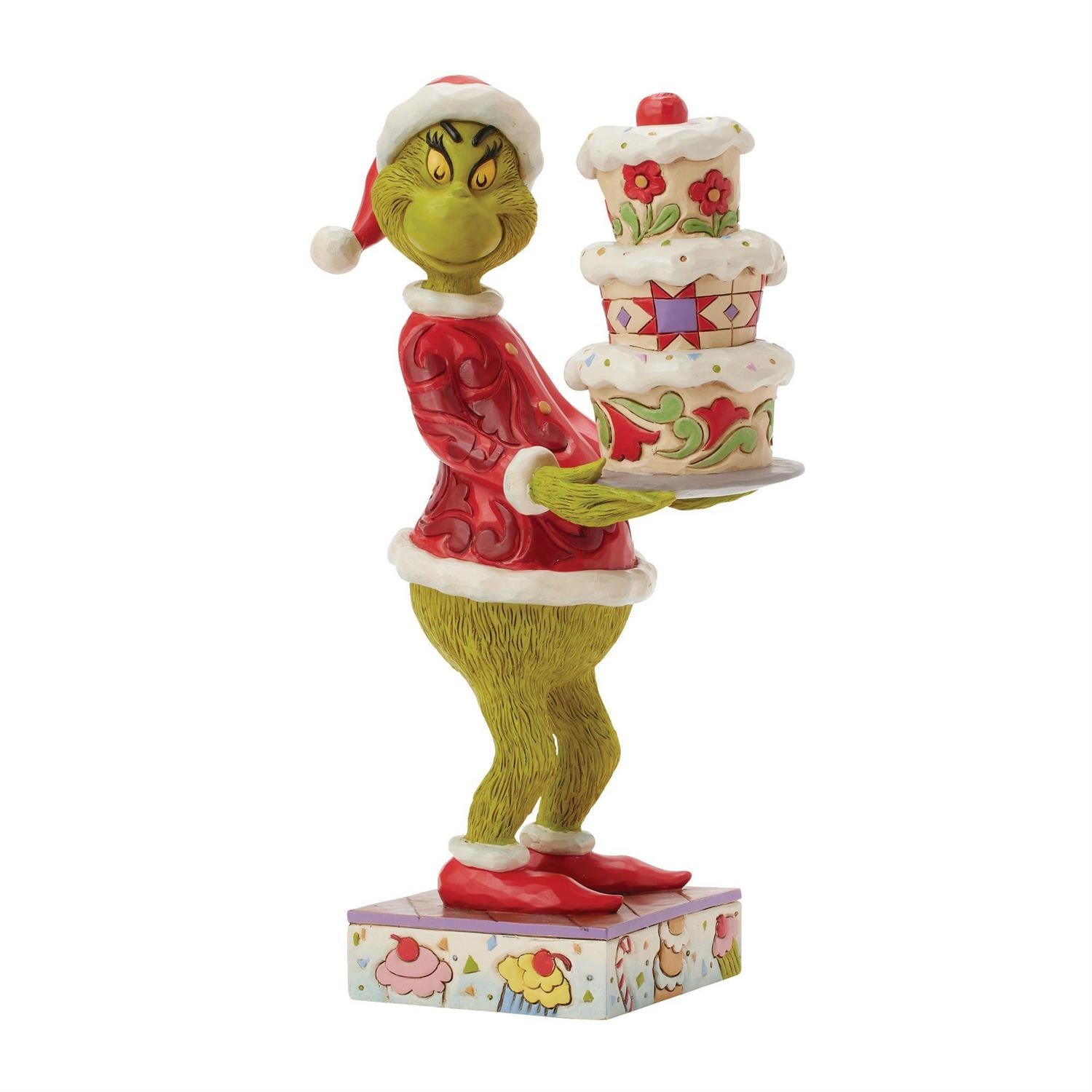 How the Grinch Stole Christmas - Grinch with Grinchy Cake Jim Shore