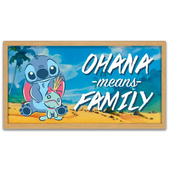 Stitch & Scrump "Ohana Means Family" 10x18" Wall Art