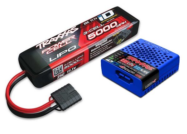 Traxxas Battery/Charger Completer Pack - 2985 USB-C NiMH/LiPo iD Charger & 2872X 3S 11.1V 5000mAh LiPo iD Battery