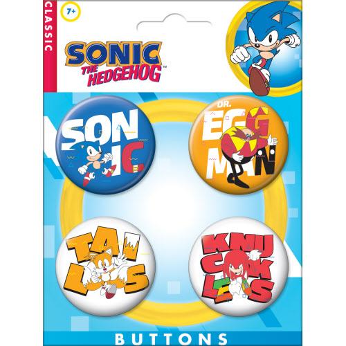 Sonic & Friends 4pc Button Set