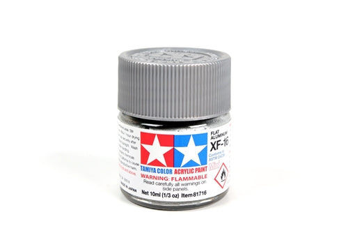 Tamiya Acrylic XF-16 Flat Aluminum Mini Bottle 10mL (1/3oz)