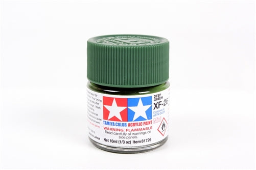 Tamiya Acrylic XF-26 Deep Green Mini Bottle 10mL (1/3oz)