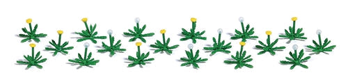 Busch HO Dandelions Assembled Pkg of 18