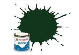 Humbrol 195 Dark Green Satin AA6330 Enamel 14ml NIB