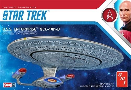 AMT Star Trek U.S.S. Enterprise-D Snap-it 1/2500 Scale Plastic Model Kit