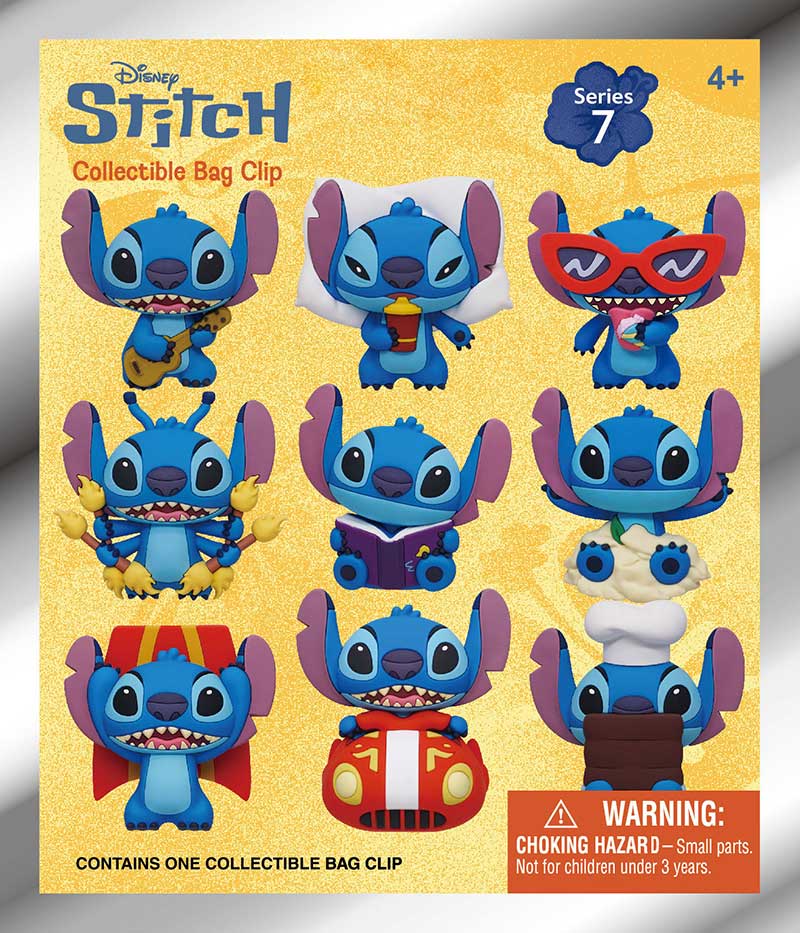 Disney Stitch Series 7 Mystery 3D Foam Bag Clip