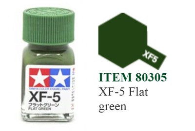 Tamiya Enamel EXF-5 Flat Green Mini Bottle 10mL (1/3oz)