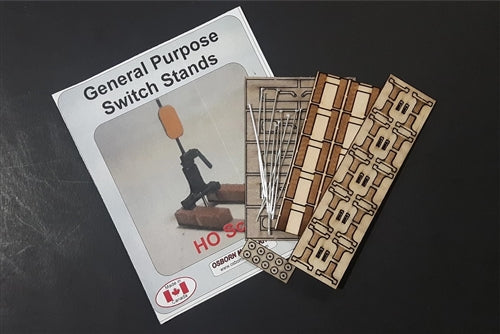 Osborn Model Kits RRA-1086 HO General Purpose Switch Stands Laser Cut Wood KIT NIB