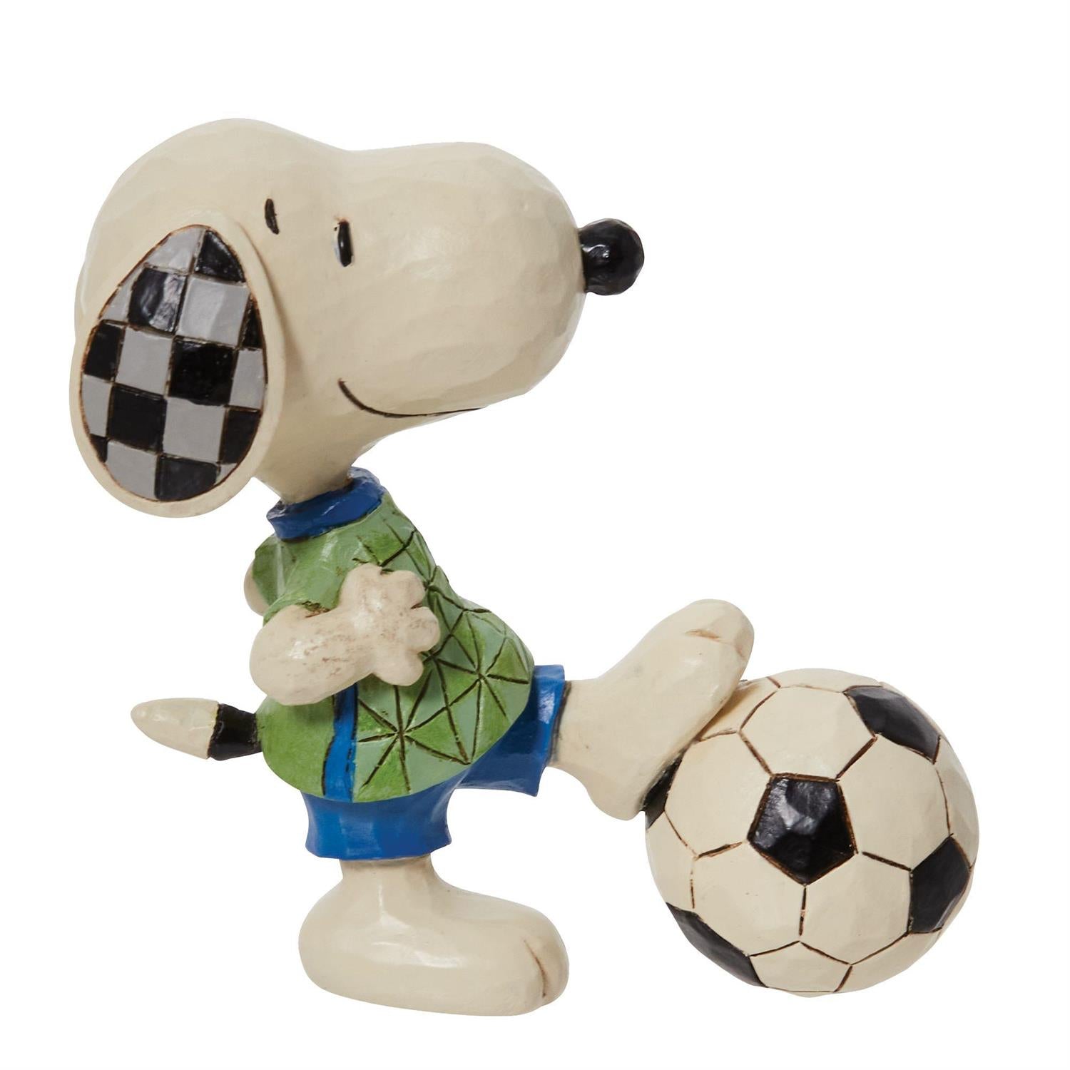 Peanuts - Snoopy Playing Soccer Mini Jim Shore