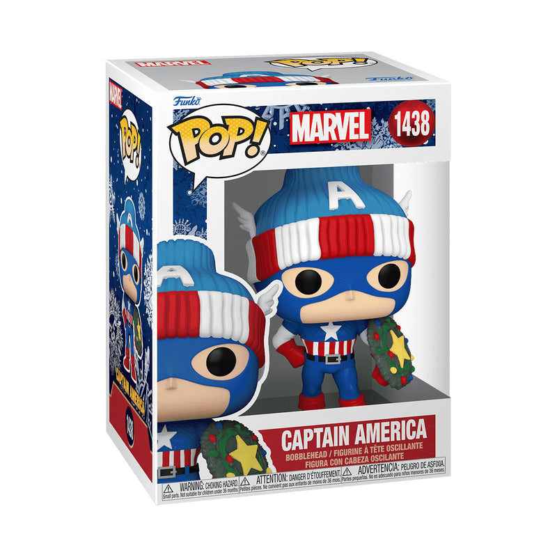 POP! Marvel Holiday Captain America with Wreath Shield