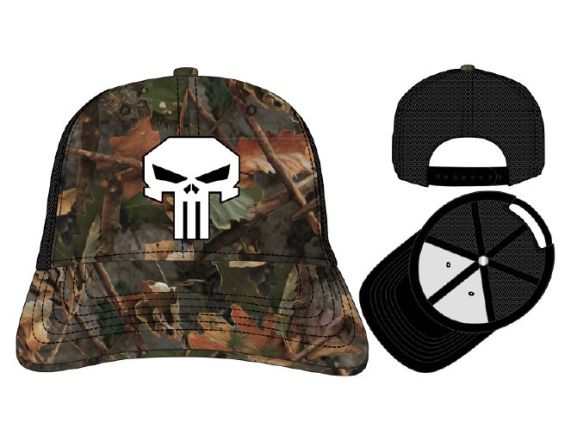 Punisher Camo Snapback Hat