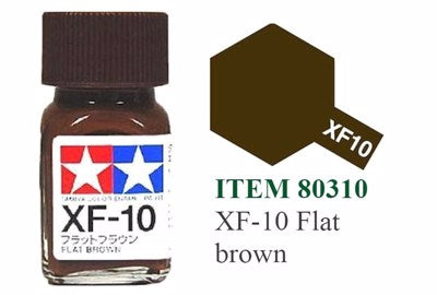 Tamiya Enamel EXF-10 Flat Brown Mini Bottle 10mL (1/3oz)