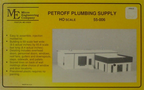 Micro Engineering 55-006 HO Petroff Plumbing Supply KIT NIB