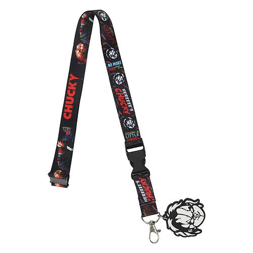 Chucky Lanyard with B&W Head Charm & Cardholder