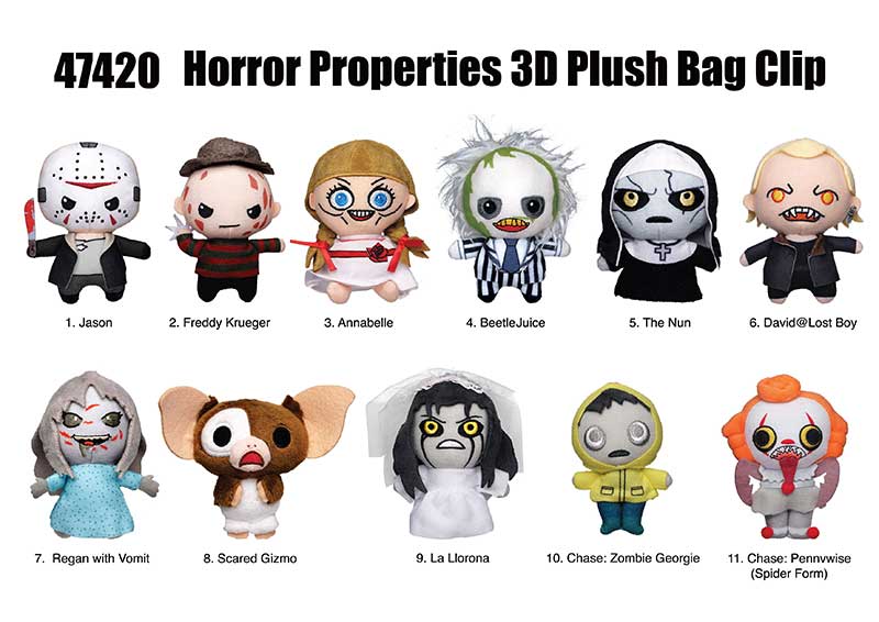 Warner Bros Horror Mystery Plush Bag Clip