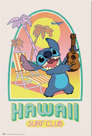 Stitch Hawaiian Surf Club 24x36 Poster