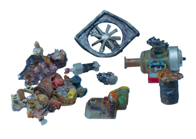 Woodland Scenics HO Industrial Junk Piles (Unpainted Metal Castings) Scenic Details