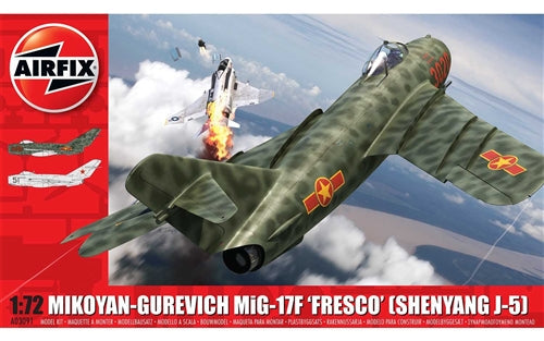 Airfix A03091 Mikoyan-Gurevich MiG-17F 'Fresco' (Shenyang J-5) 1/72 Scale Plastic Model Kit NIB