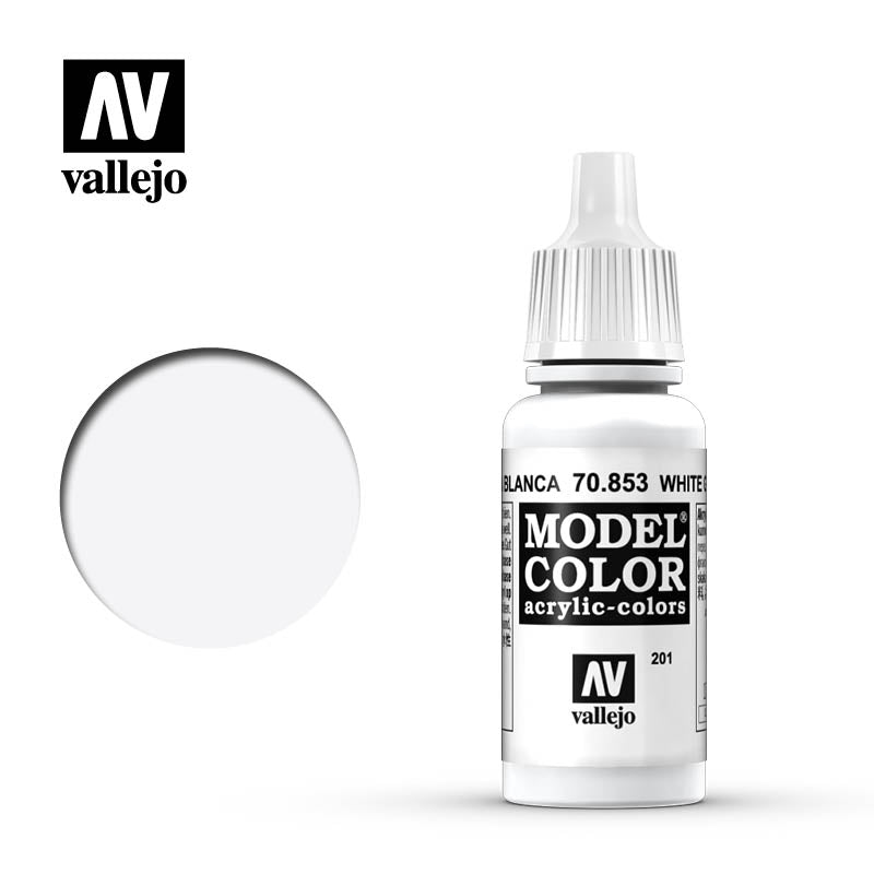 Vallejo Model Color White Glaze Acrylic Paint 17ml