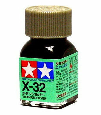 Tamiya Enamel EX-32 Titanium Silver Mini Bottle 10mL (1/3oz)