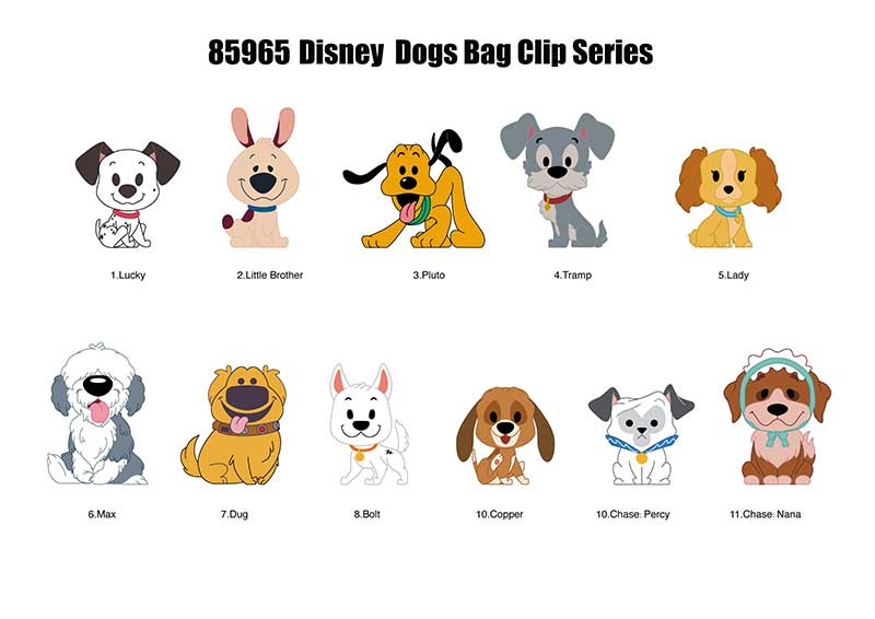 Disney Dogs Series 62 Mystery 3D Foam Bag Clip