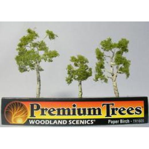 Woodland Scenics Ready Made Premium Trees Deciduous Paper Birch 1-1/2, 2-1/4 & 2-3/4" (3.8, 5.7 & 7cm) 1 Each