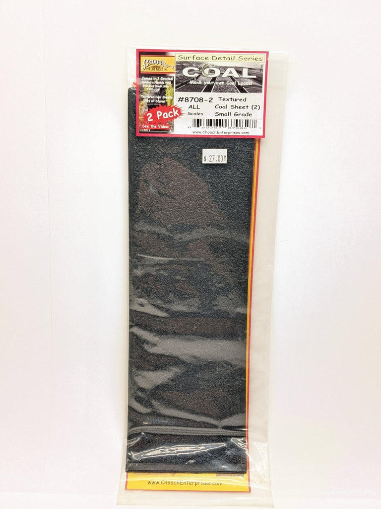 Chooch Enterprises 8708-2 Textured Coal Sheet Pkg of 2 Small Grade All Scales NIB