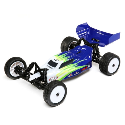 Losi 01016T1 Mini-B RC Buggy 1/16 Scale Brushed 2WD RTR Blue and White NIB