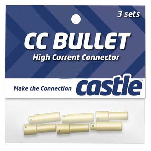 Castle Creations 095-0008-00 5.5mm High Current Bullet Connector 3 Sets NIB (CSECCBUL553)