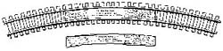 Ribbonrail 17 HO Curved Track Alignment Gauge 17" Radius 5" Length NIB