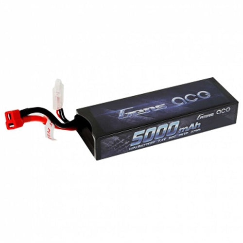 Gens Ace GEA50002S50D1 5000mAh 7.4V 50C 2S1P HardCase Lipo Battery Pack 21# With Deans Plug NIB