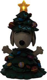 Peanuts Snoopy as Christmas Tree with Light Up Star Jim Shore