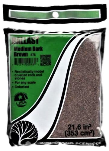 Woodland Scenics Ballast Medium Dark Brown 12oz/340g