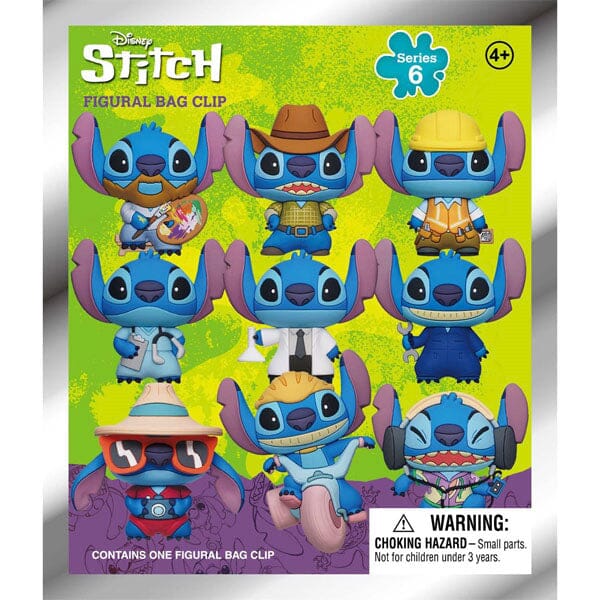Disney Stitch Series 6 Mystery 3D Foam Bag Clip