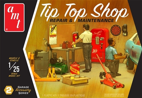 AMT AMTPP016 Garage Accessory Set #2 "Tip Top Shop" 1/25 Plastic Model Kit NIB