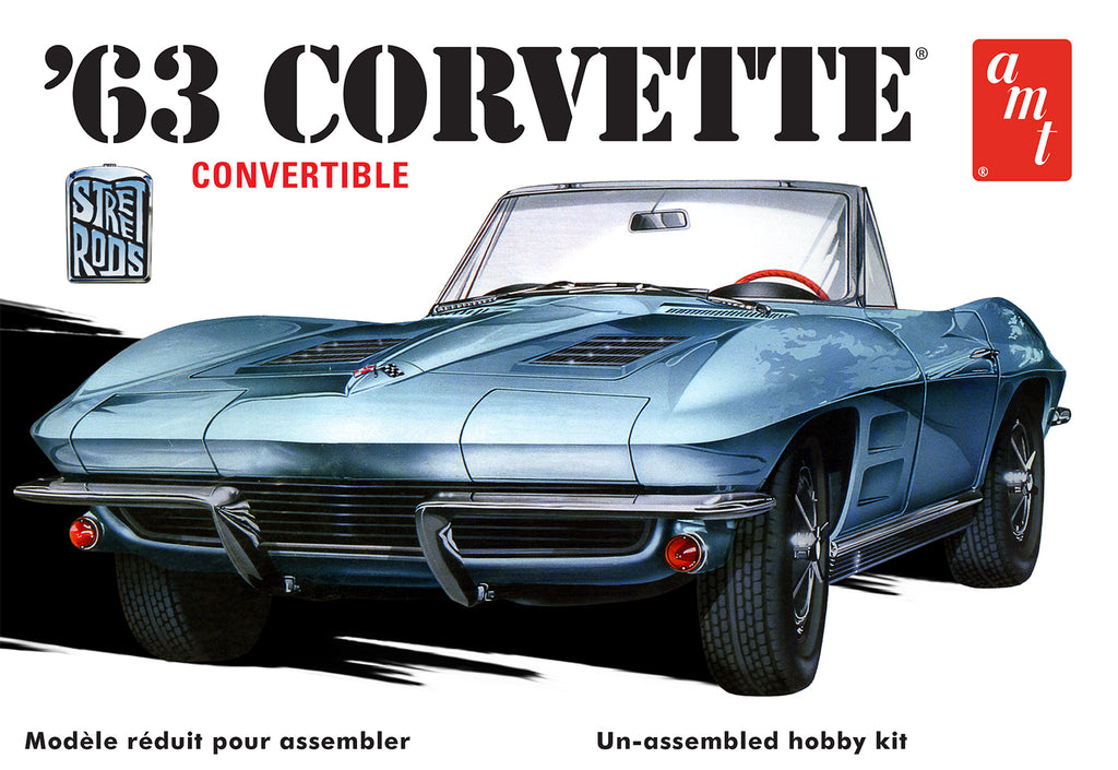 AMT 1963 Chevy Corvette Convertible 1:25 Plastic Model Kit