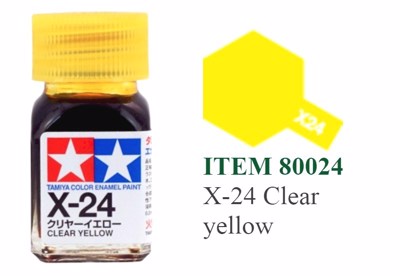 Tamiya Enamel EX-24 Clear Yellow Mini Bottle 10mL (1/3oz)