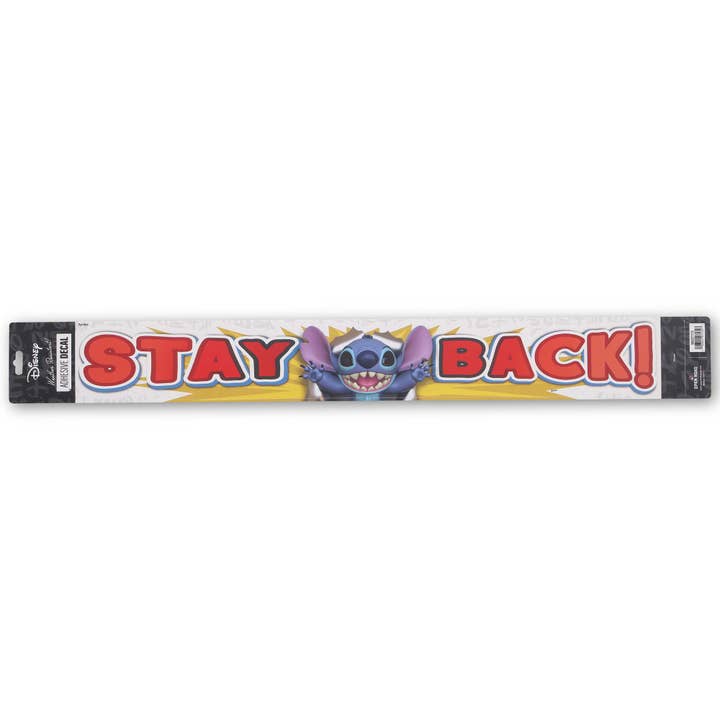 Disney Stitch Stay Back Long Adhesive Decal