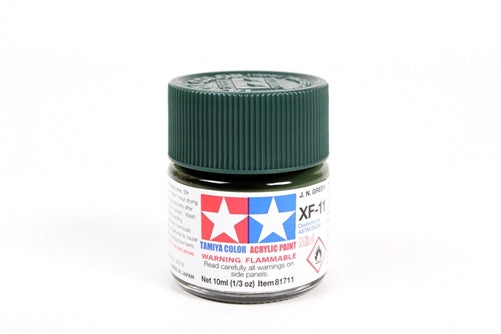 Tamiya Acrylic XF-11 Flat Japanese Navy Green Mini Bottle 10mL (1/3oz)