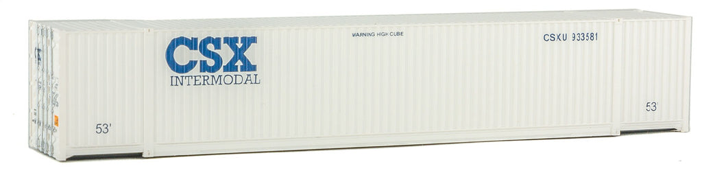 Walthers SceneMaster HO 53' Singamas Corrugated-Side Container CSX White Blue Assembled