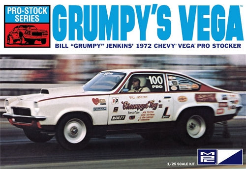 MPC MPC877 1972 Chevy Vega Pro Stock Bill "Grumpy" Jenkins 1/25 Scale Plastic Model Kit NIB