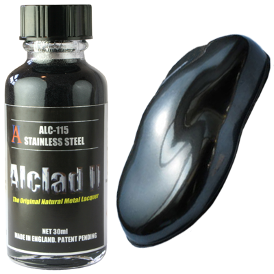 Alclad II 115 Stainless Steel Lacquer Paint 30mL NIB