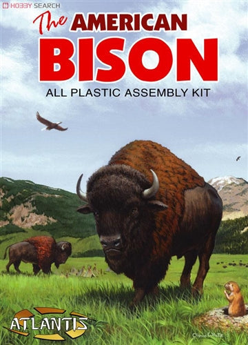 Atlantis 2002 The American Bison 1/16 Scale Plastic Model Kit NIB