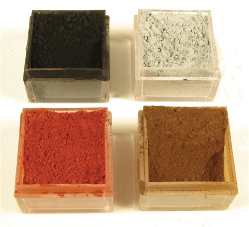 Monroe Models Weathering Powder Mini Starter Set (Set "B": Soot Black, Dark Gray, Brick Red, Rusty Brown)