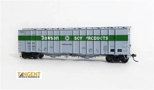 Tangent Scale Models 16044-02 HO General American 4180 Airslide Covered Hopper GACX Dawson Soy Minnesota #47880 1978 Grey Green Stripe White Dawson Graphics NIB RTR