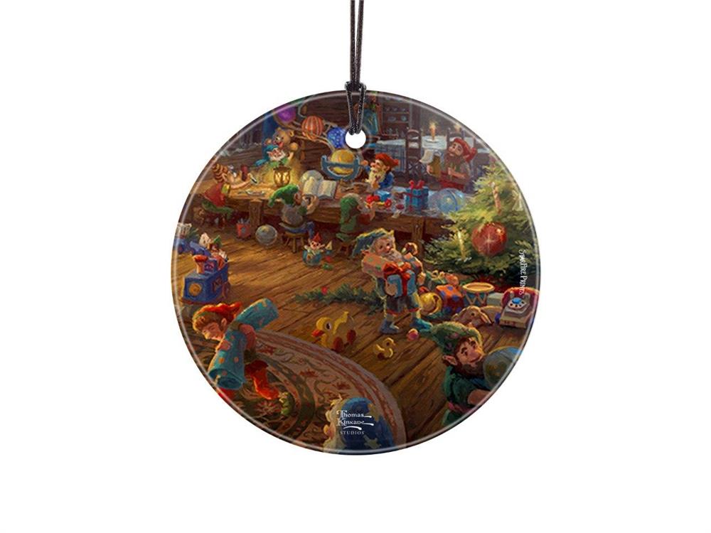 Thomas Kinkade Santa's Workshop StarFire Ornament