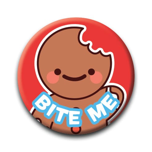 Christmas Bite Me Button