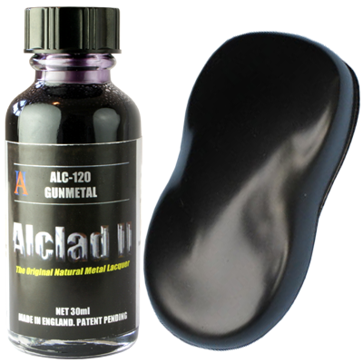 Alclad II 120 Gunmetal Lacquer Paint 30mL NIB