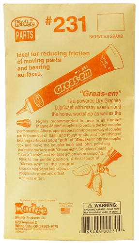 Kadee #231 Greas-em Dry Graphite Lubricant 3/16oz (5.5g)