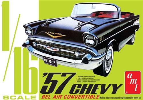 AMT 1957 Chevy Bel Air Convertible 1:16 Plastic Model Kit (Level 3)